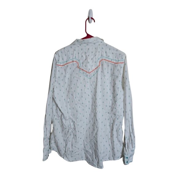 Ariat Shirt Women XL Multicolor Western Pearl Snap Rancher Cowgirl Boho Rodeo - Picture 2 of 8